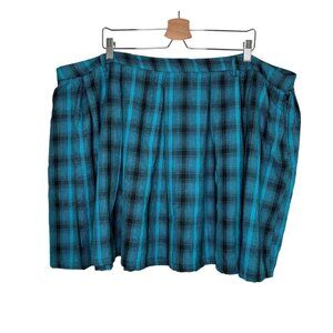 Hot Topic Blue  Black Plaid Short School Girl Skirt 4X